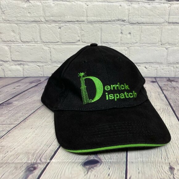 Derrick Dispatcher Hat Cap Strap Back Black Oilfield Embroidered Logo Oil & Gas - Picture 5 of 8